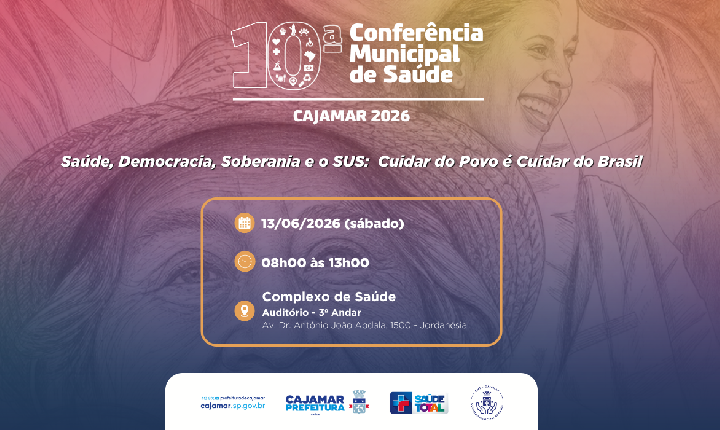 Cajamar realizará a 10ª Conferência Municipal de Saúde no dia 13 de junho