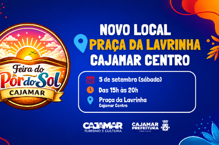 Feira do Pôr do Sol acontece neste sábado em novo local, na Praça da Lavrinha