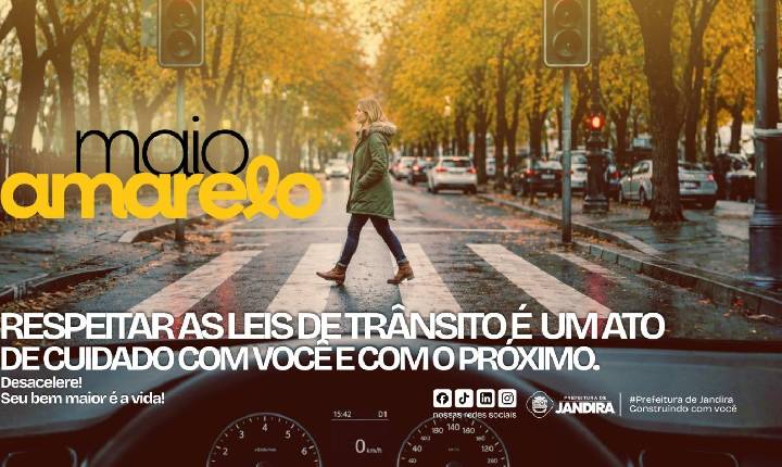 Maio Amarelo: Jandira reforça conscientização por um trânsito mais seguro