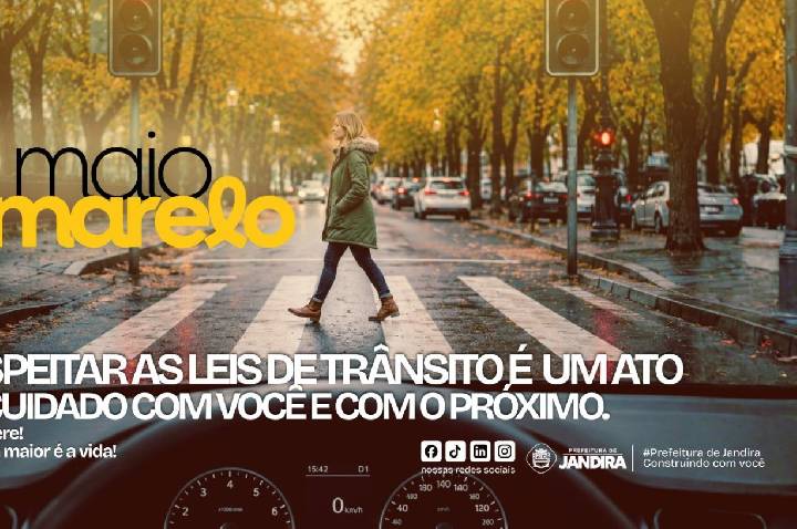 Maio Amarelo: Jandira reforça conscientização por um trânsito mais seguro