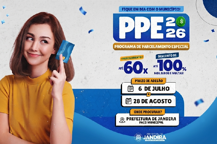Prefeitura de Jandira lança PPE 2026 para regularização de débitos municipais