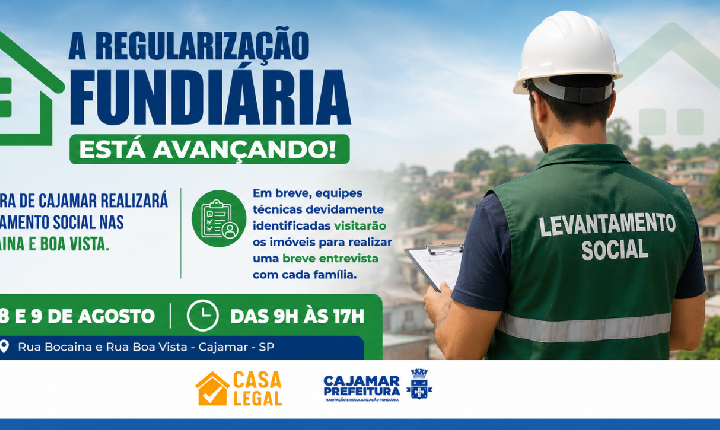 Regularização fundiária avança em Cajamar