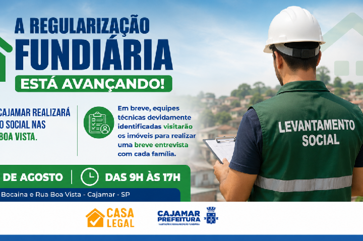 Regularização fundiária avança em Cajamar