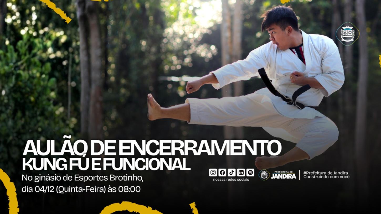 Jandira: Aulão de Encerramento de Kung Fú e Funcional celebra fim das atividades esportivas de 2025