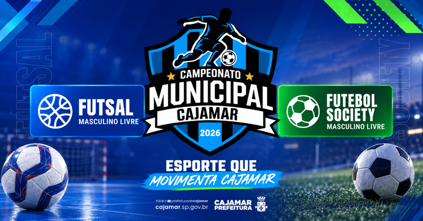 Prefeitura de Cajamar abre manifestação de interesse para Campeonatos Municipais de Futsal e Futebol Society